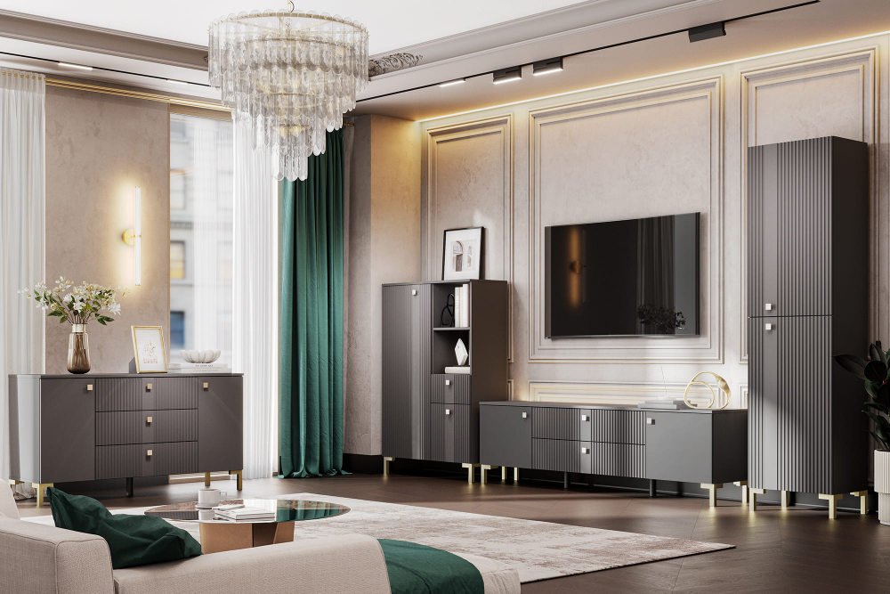 Гостиная Триумф (Графит) купить в интернет-магазине salon-yut.ru